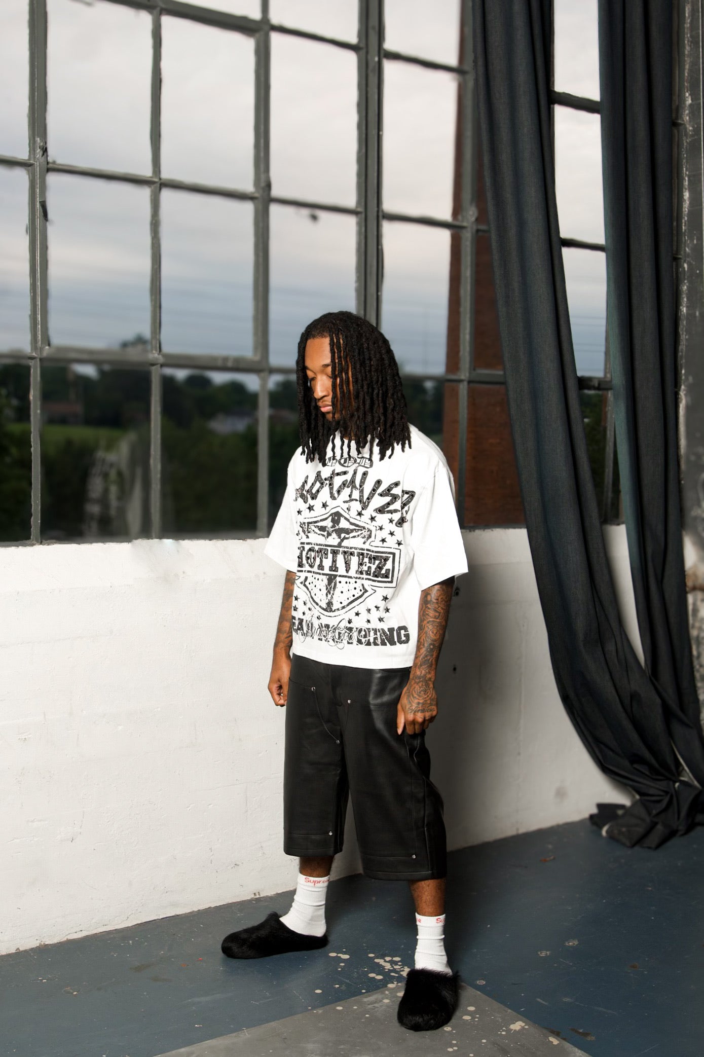 Gemstone Harley Tee White