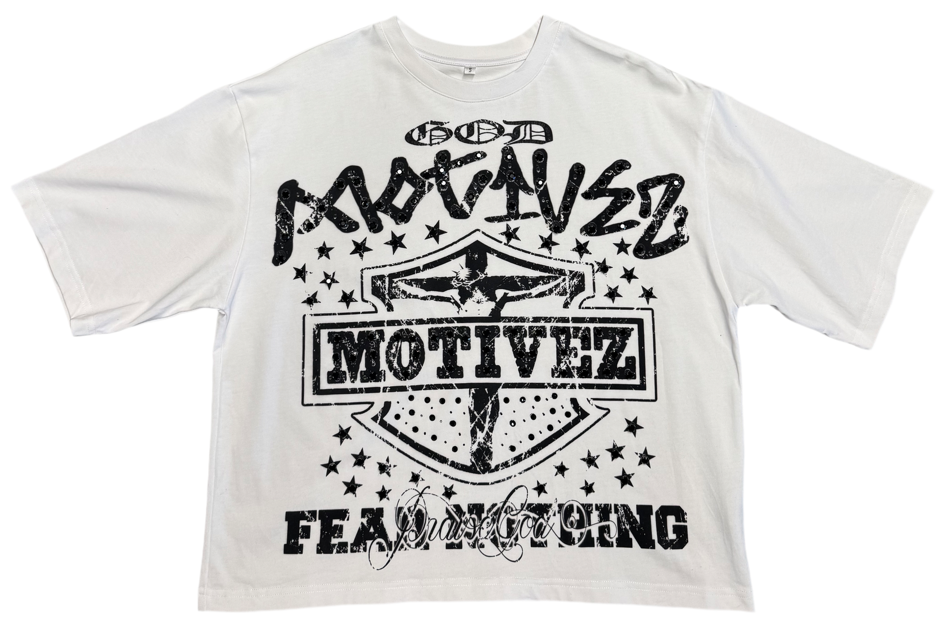 Gemstone Harley Tee White